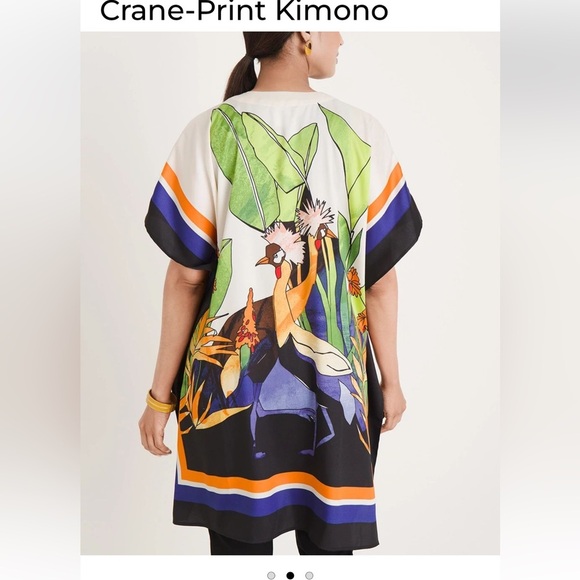 Chico’s Crane Kimono L/XL - Picture 2 of 8